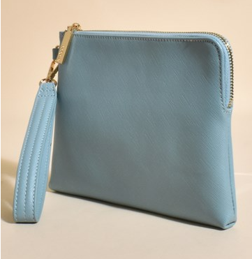 Becca Sky Blue Clutch | La Belle Designs